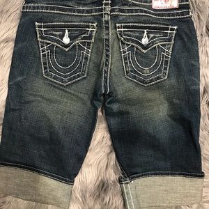 True Religion denim Bermuda shorts